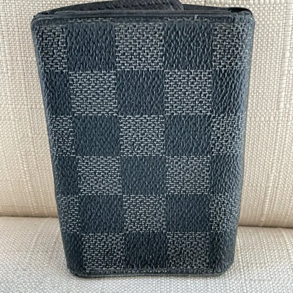 Louis Vuitton Keychain Black/Gray Leather Keys Holder Bag - Picture 4 of 12